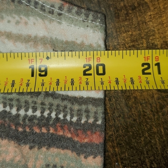 Earthtones Cream Tan Orange Sleeveless Tanktop 1X - Picture 5 of 8